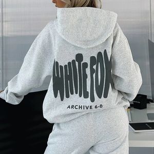 white fox archive 6.0 oversized hoodie haze